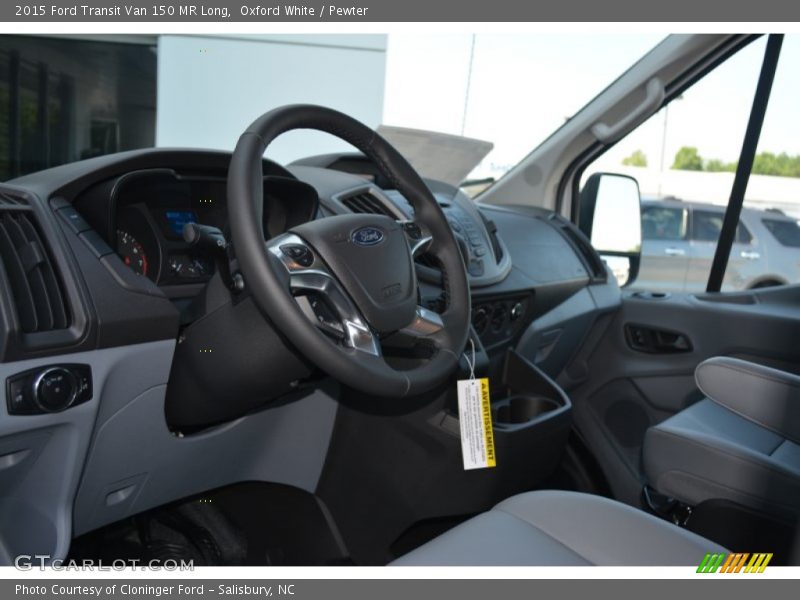 Oxford White / Pewter 2015 Ford Transit Van 150 MR Long