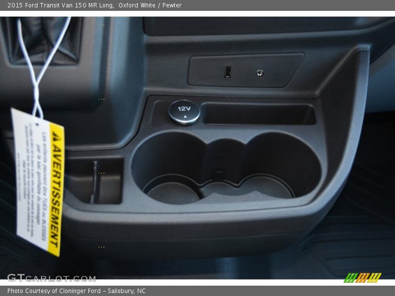Oxford White / Pewter 2015 Ford Transit Van 150 MR Long