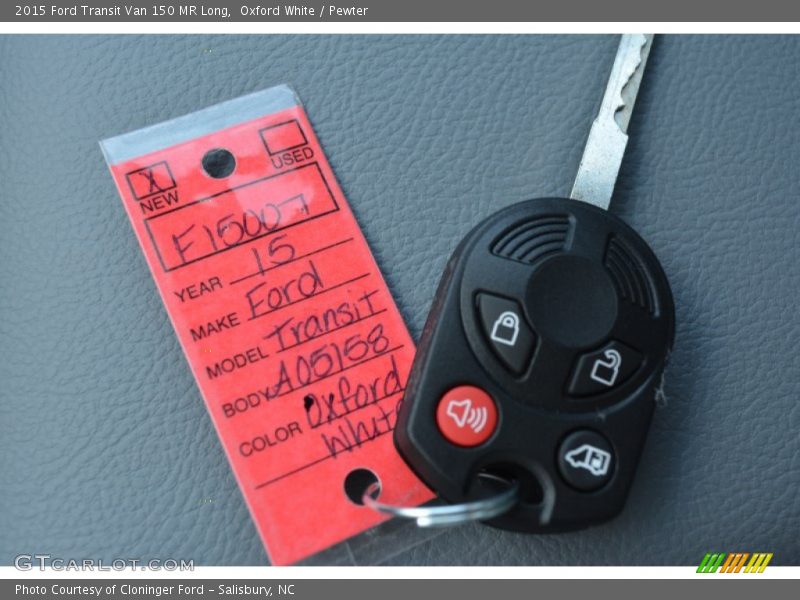 Keys of 2015 Transit Van 150 MR Long