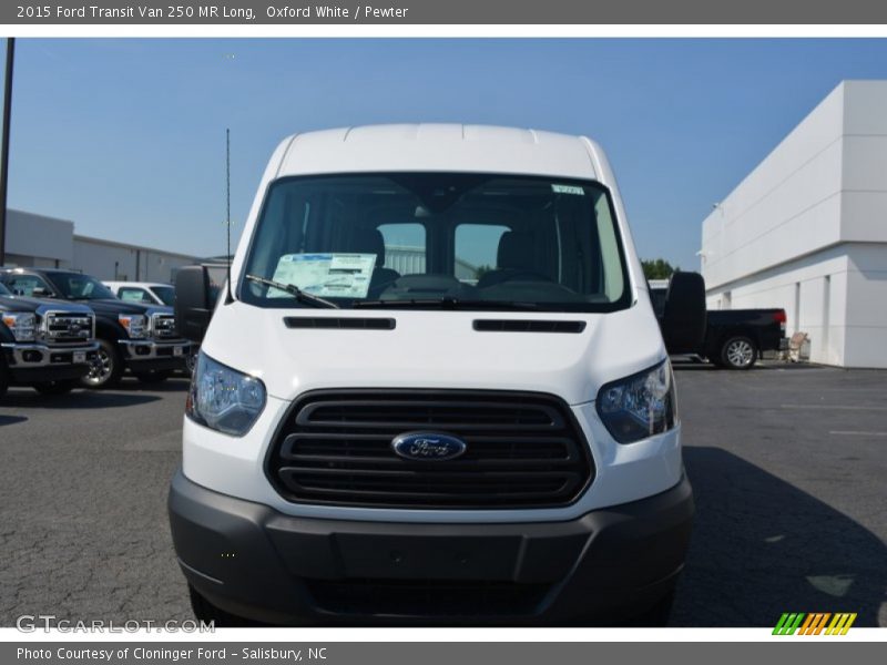 Oxford White / Pewter 2015 Ford Transit Van 250 MR Long