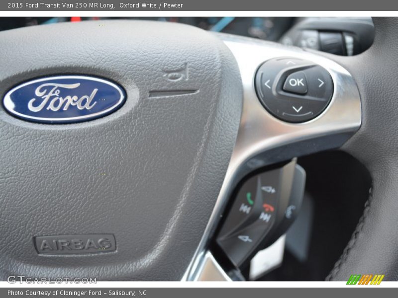 Oxford White / Pewter 2015 Ford Transit Van 250 MR Long