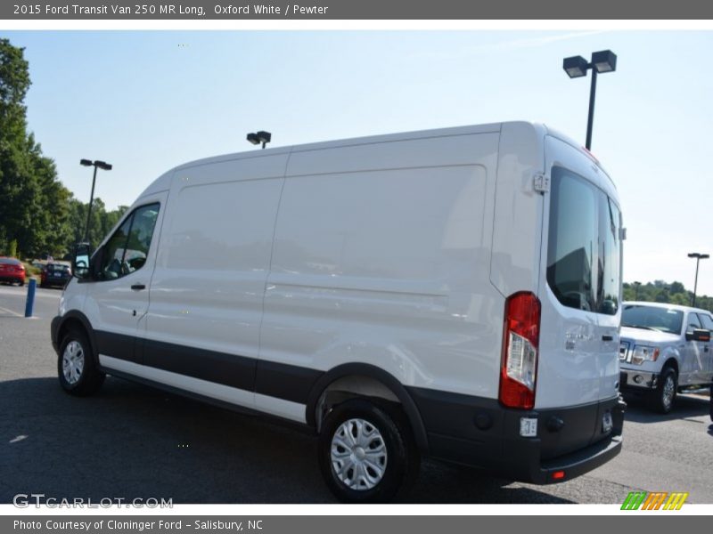 Oxford White / Pewter 2015 Ford Transit Van 250 MR Long