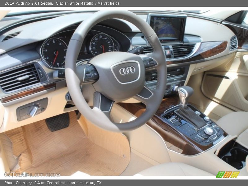 Glacier White Metallic / Velvet Beige 2014 Audi A6 2.0T Sedan