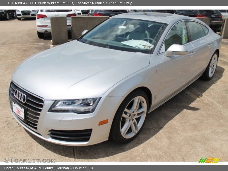 Ice Silver Metallic / Titanium Gray 2014 Audi A7 3.0T quattro Premium Plus