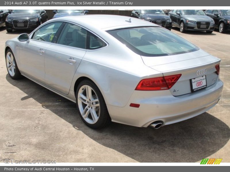 Ice Silver Metallic / Titanium Gray 2014 Audi A7 3.0T quattro Premium Plus
