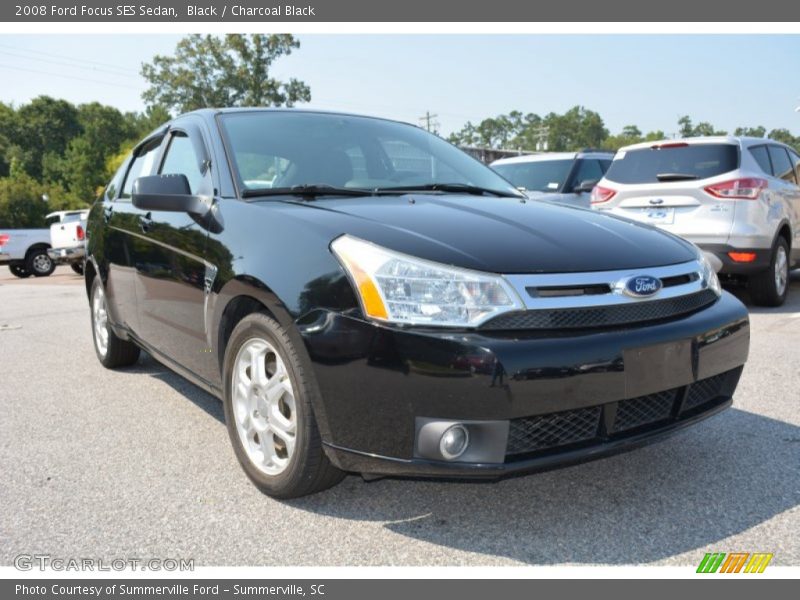 Black / Charcoal Black 2008 Ford Focus SES Sedan