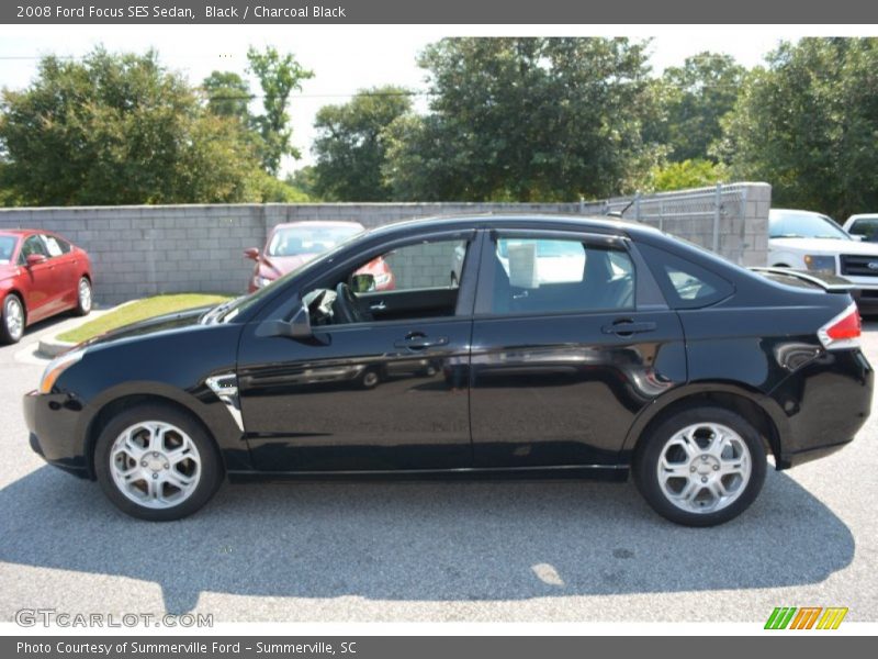 Black / Charcoal Black 2008 Ford Focus SES Sedan