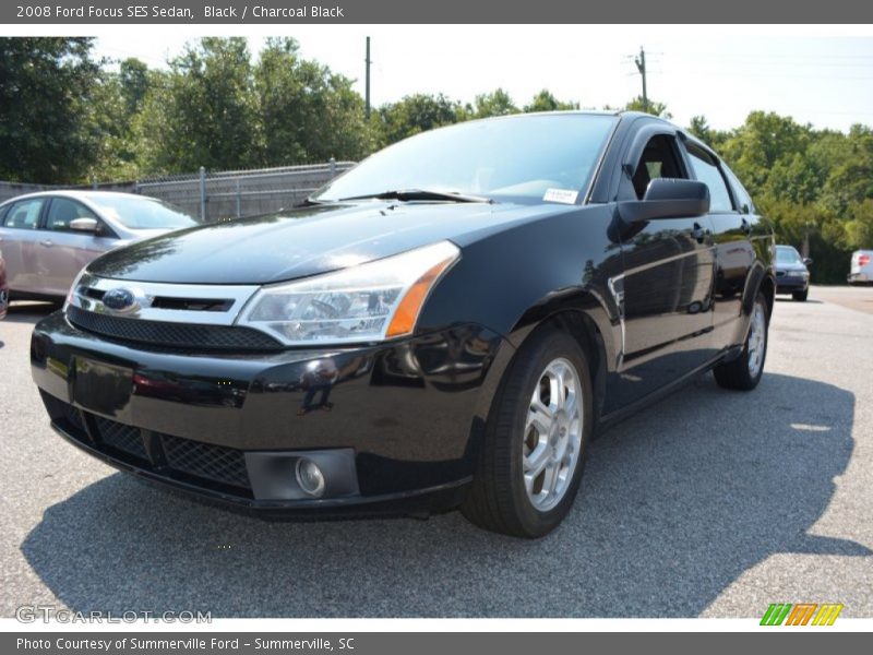 Black / Charcoal Black 2008 Ford Focus SES Sedan