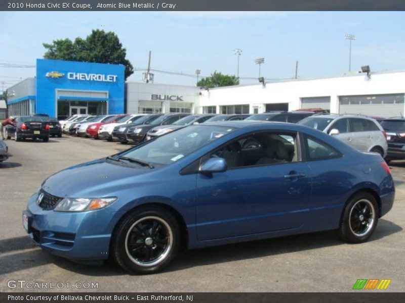 Atomic Blue Metallic / Gray 2010 Honda Civic EX Coupe