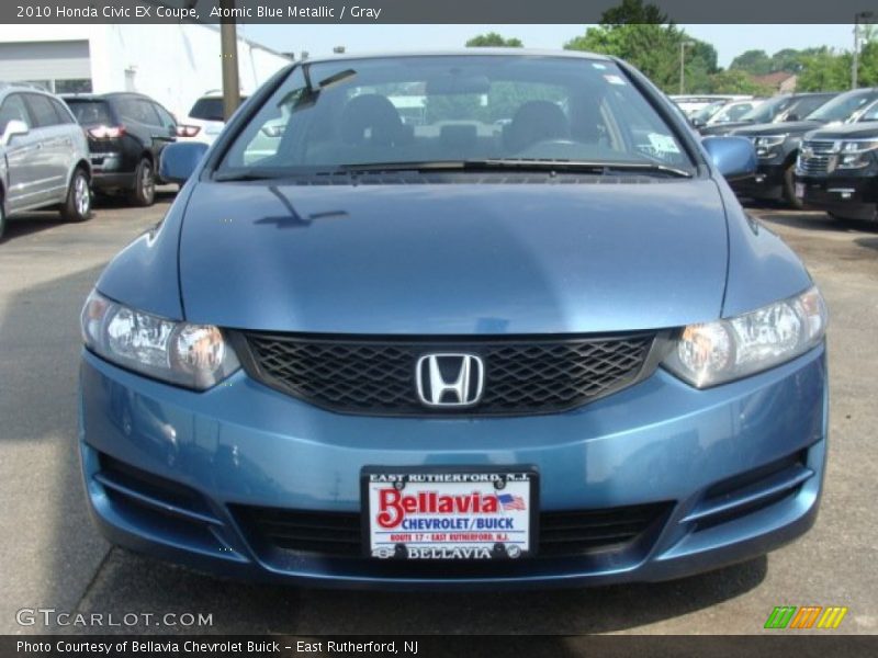 Atomic Blue Metallic / Gray 2010 Honda Civic EX Coupe