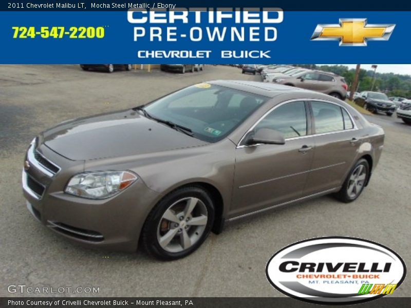 Mocha Steel Metallic / Ebony 2011 Chevrolet Malibu LT