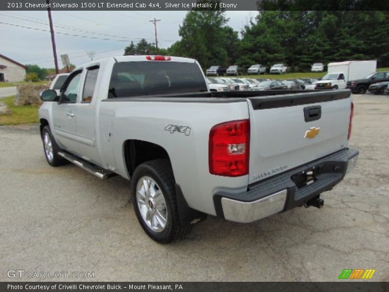 Silver Ice Metallic / Ebony 2013 Chevrolet Silverado 1500 LT Extended Cab 4x4