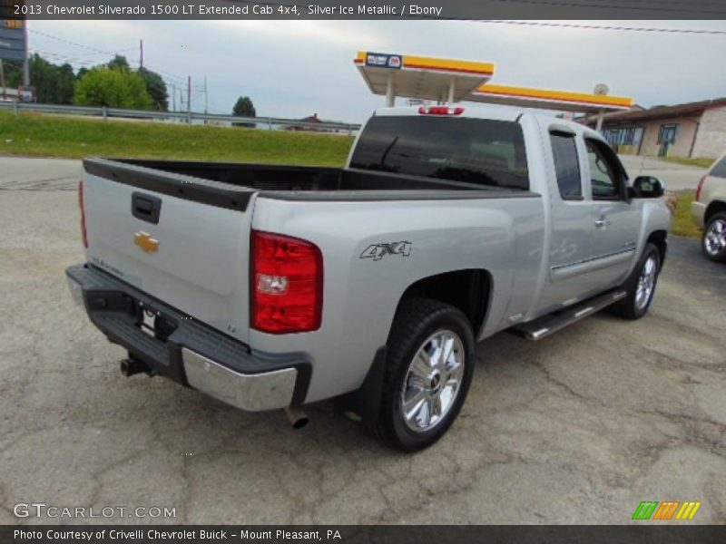 Silver Ice Metallic / Ebony 2013 Chevrolet Silverado 1500 LT Extended Cab 4x4