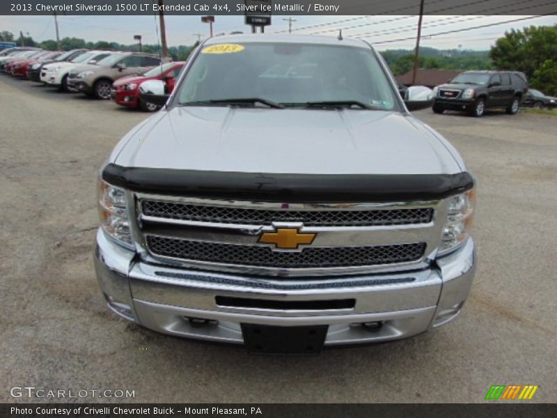 Silver Ice Metallic / Ebony 2013 Chevrolet Silverado 1500 LT Extended Cab 4x4