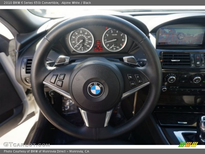 Alpine White / Black 2010 BMW 6 Series 650i Convertible