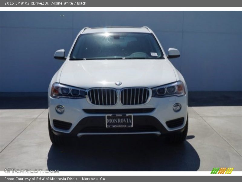 Alpine White / Black 2015 BMW X3 xDrive28i