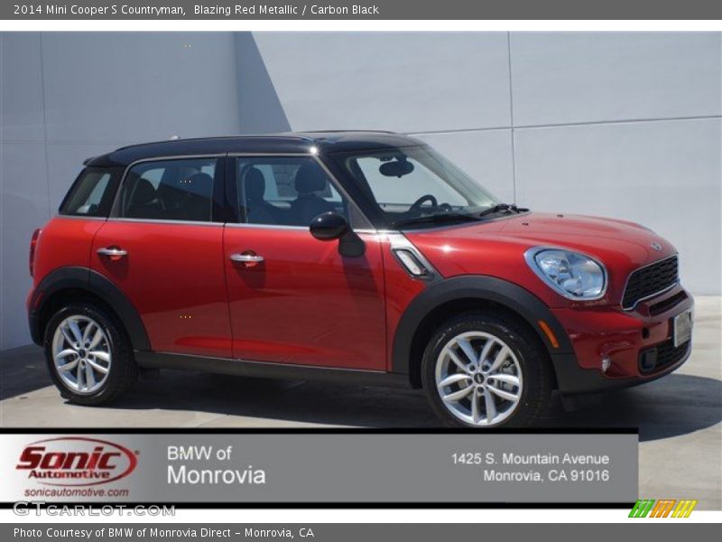 Blazing Red Metallic / Carbon Black 2014 Mini Cooper S Countryman
