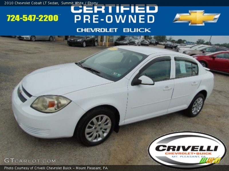 Summit White / Ebony 2010 Chevrolet Cobalt LT Sedan
