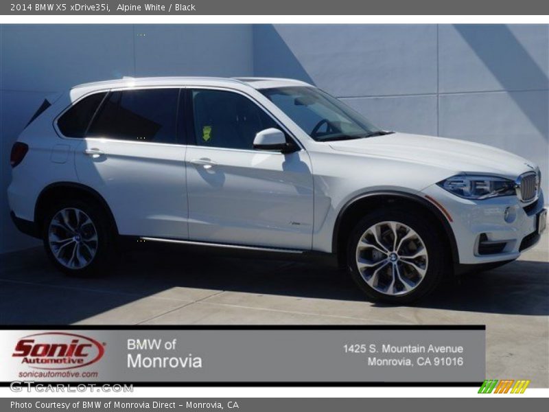 Alpine White / Black 2014 BMW X5 xDrive35i