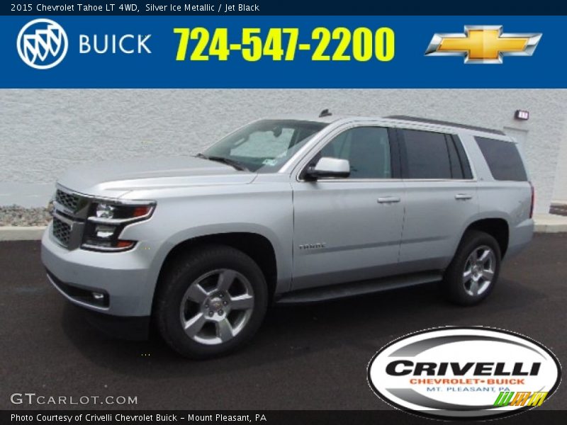 Silver Ice Metallic / Jet Black 2015 Chevrolet Tahoe LT 4WD