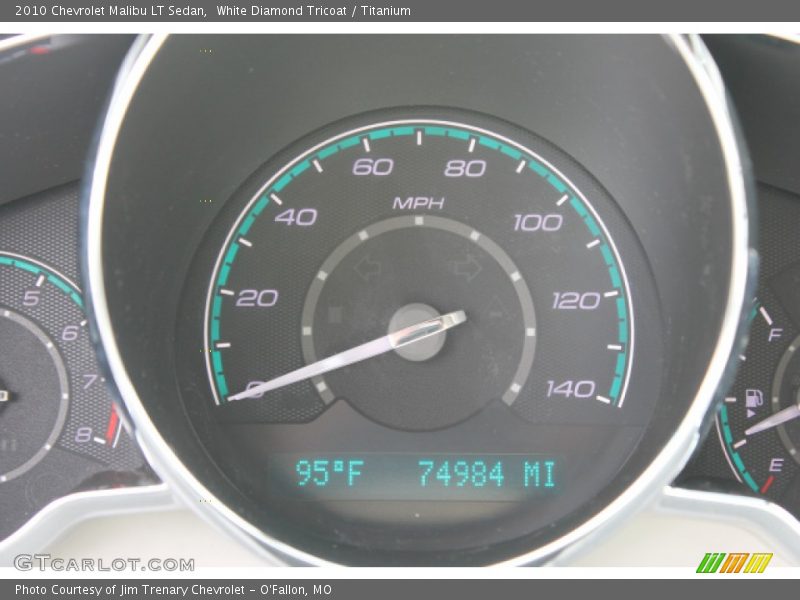 White Diamond Tricoat / Titanium 2010 Chevrolet Malibu LT Sedan