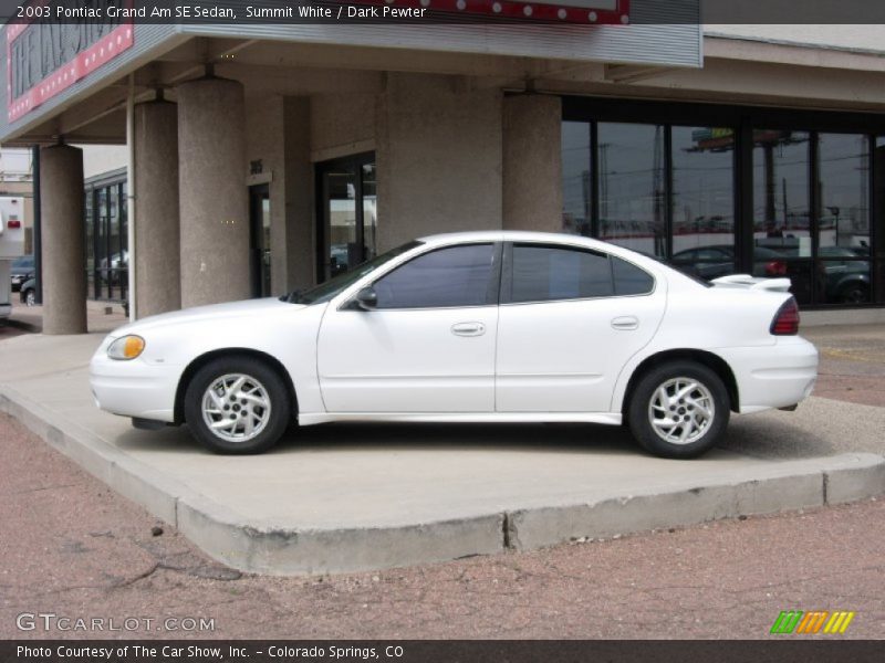 Summit White / Dark Pewter 2003 Pontiac Grand Am SE Sedan