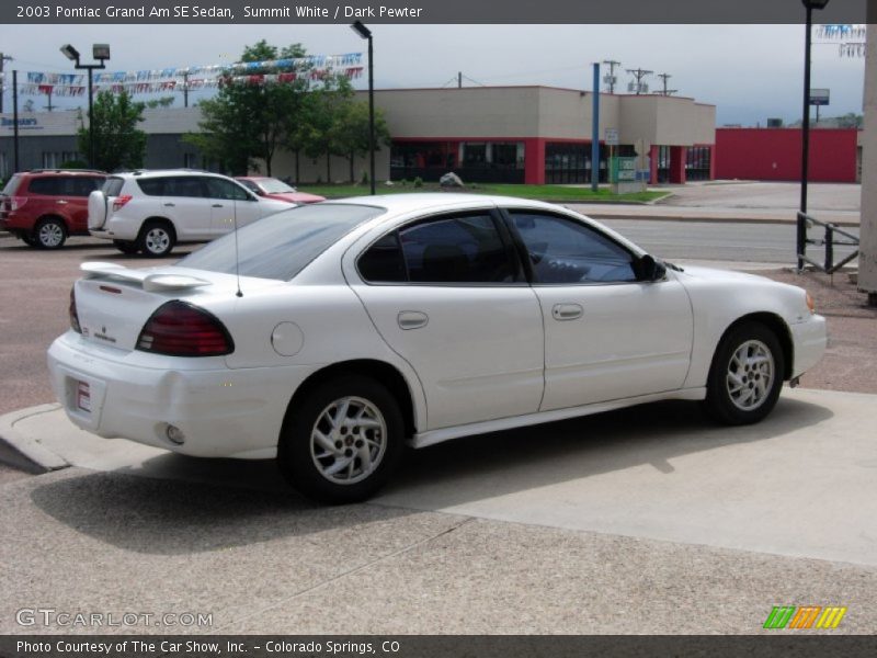 Summit White / Dark Pewter 2003 Pontiac Grand Am SE Sedan