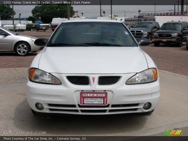 Summit White / Dark Pewter 2003 Pontiac Grand Am SE Sedan