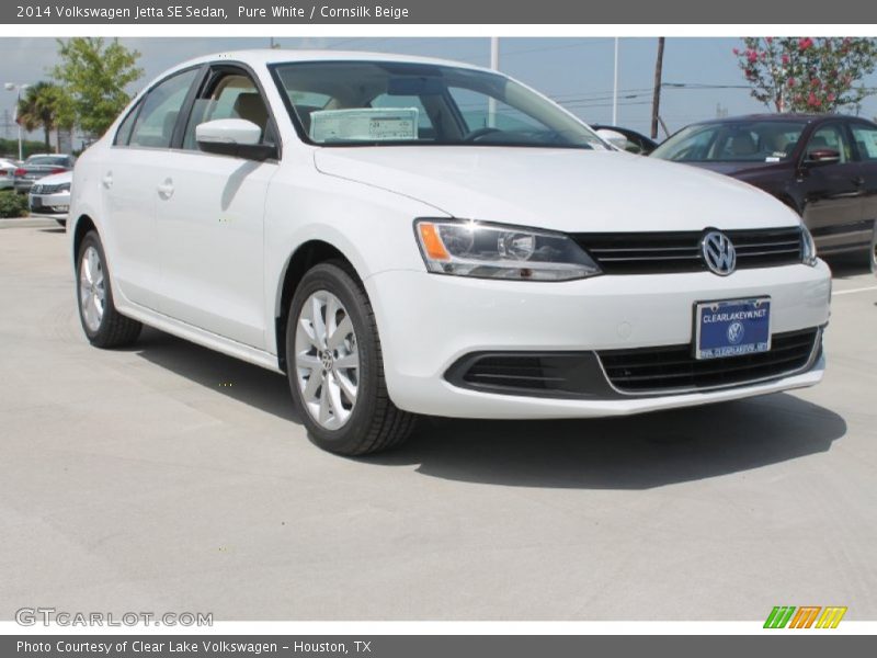Pure White / Cornsilk Beige 2014 Volkswagen Jetta SE Sedan