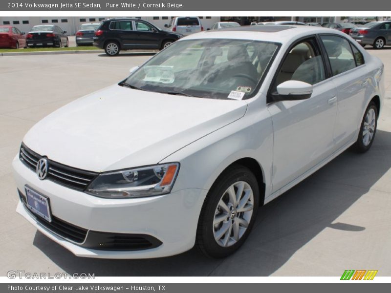 Pure White / Cornsilk Beige 2014 Volkswagen Jetta SE Sedan