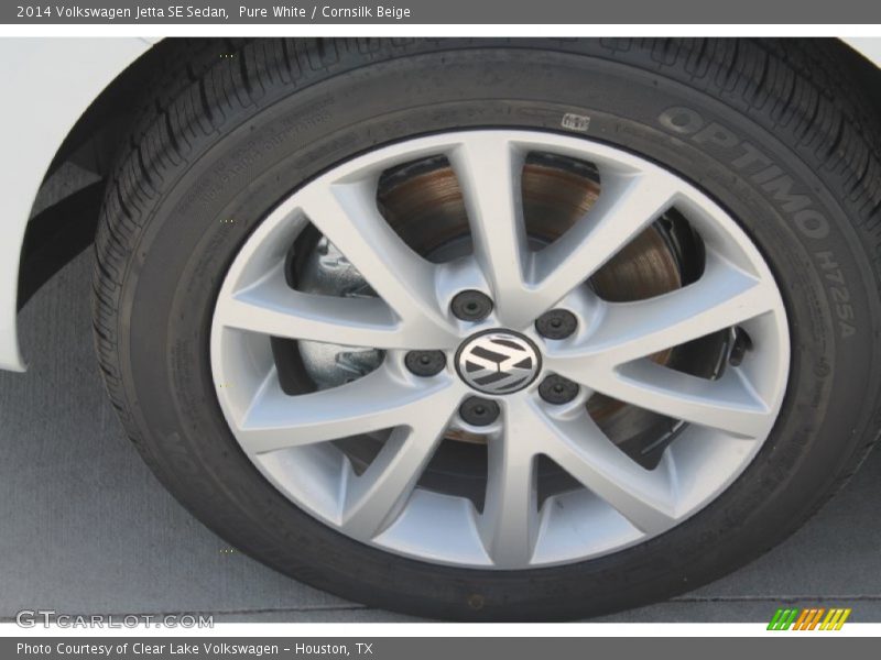 Pure White / Cornsilk Beige 2014 Volkswagen Jetta SE Sedan