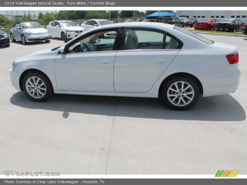 Pure White / Cornsilk Beige 2014 Volkswagen Jetta SE Sedan