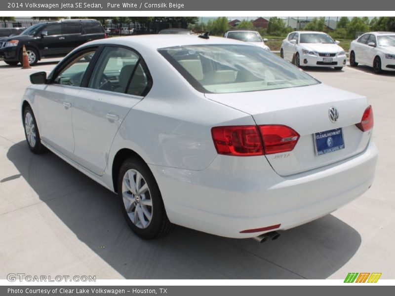 Pure White / Cornsilk Beige 2014 Volkswagen Jetta SE Sedan