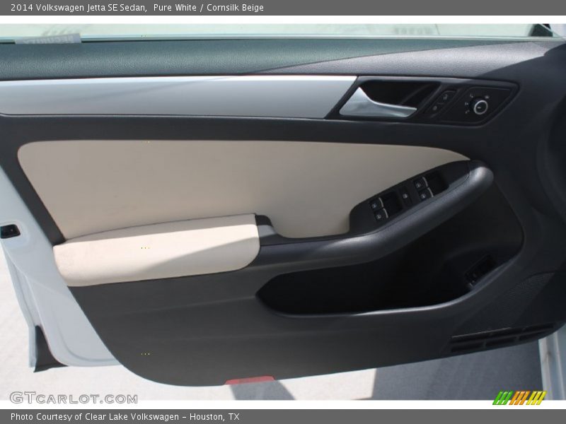 Pure White / Cornsilk Beige 2014 Volkswagen Jetta SE Sedan