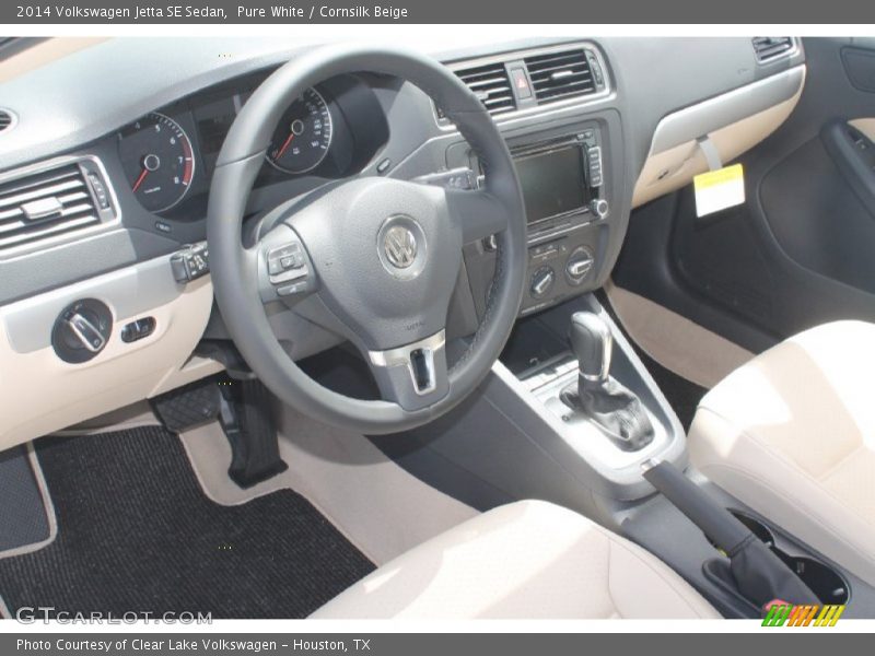 Pure White / Cornsilk Beige 2014 Volkswagen Jetta SE Sedan