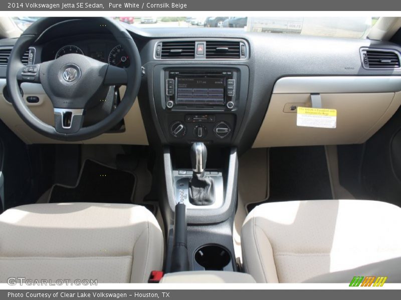 Pure White / Cornsilk Beige 2014 Volkswagen Jetta SE Sedan