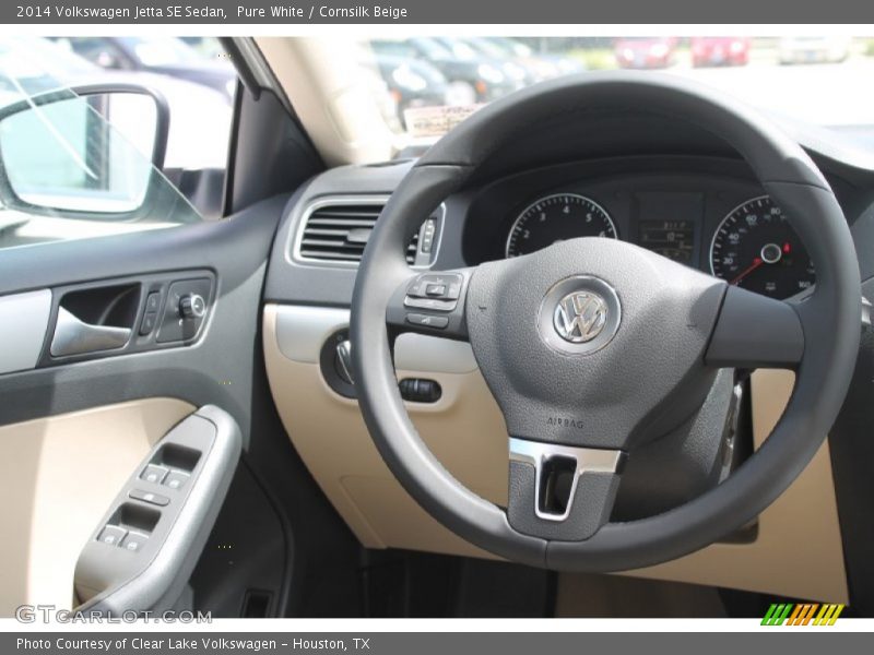Pure White / Cornsilk Beige 2014 Volkswagen Jetta SE Sedan