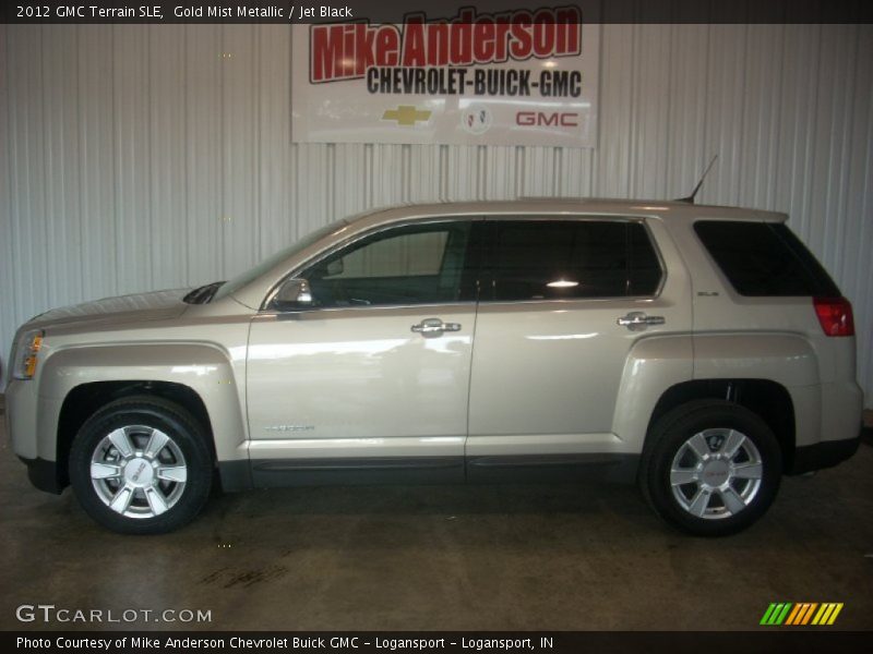 Gold Mist Metallic / Jet Black 2012 GMC Terrain SLE