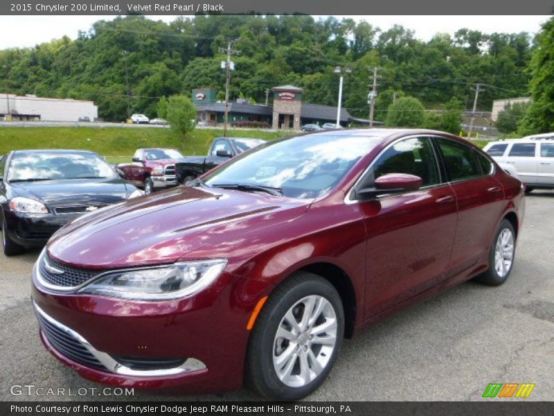 Velvet Red Pearl / Black 2015 Chrysler 200 Limited