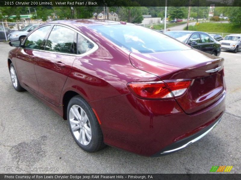 Velvet Red Pearl / Black 2015 Chrysler 200 Limited