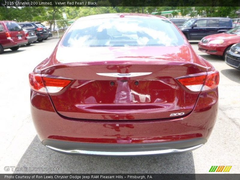 Velvet Red Pearl / Black 2015 Chrysler 200 Limited