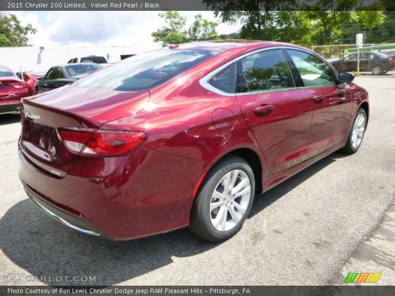 Velvet Red Pearl / Black 2015 Chrysler 200 Limited