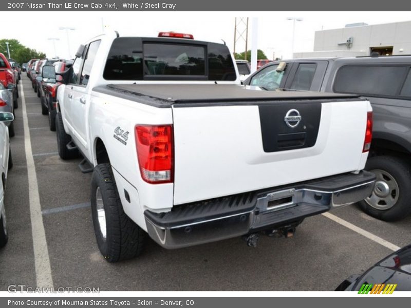 White / Steel Gray 2007 Nissan Titan LE Crew Cab 4x4