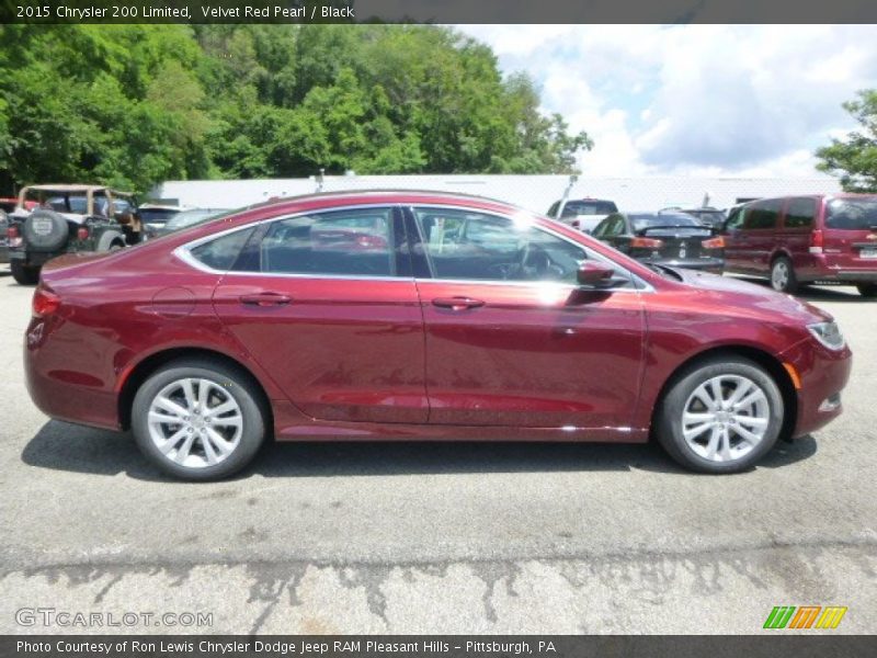 Velvet Red Pearl / Black 2015 Chrysler 200 Limited
