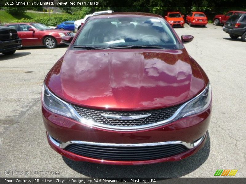 Velvet Red Pearl / Black 2015 Chrysler 200 Limited