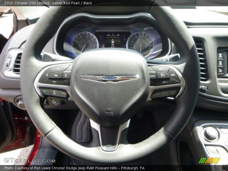 Velvet Red Pearl / Black 2015 Chrysler 200 Limited