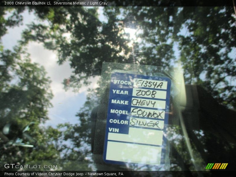Silverstone Metallic / Light Gray 2008 Chevrolet Equinox LS