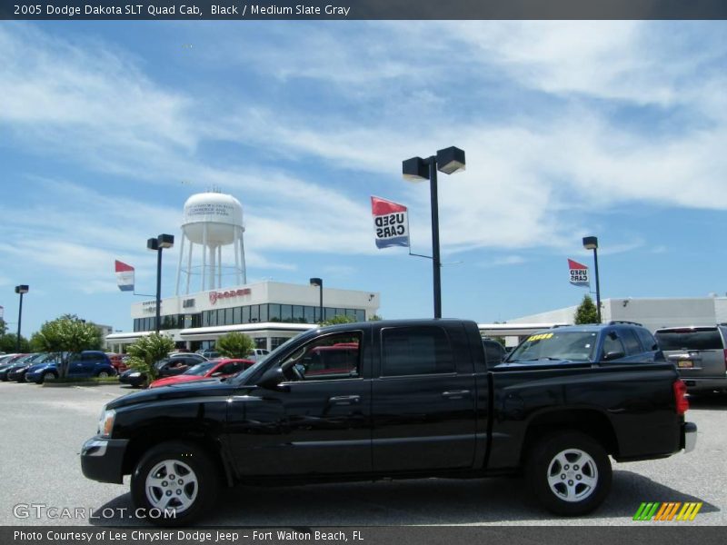 Black / Medium Slate Gray 2005 Dodge Dakota SLT Quad Cab
