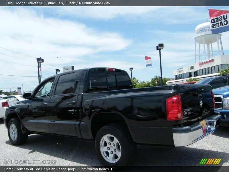 Black / Medium Slate Gray 2005 Dodge Dakota SLT Quad Cab