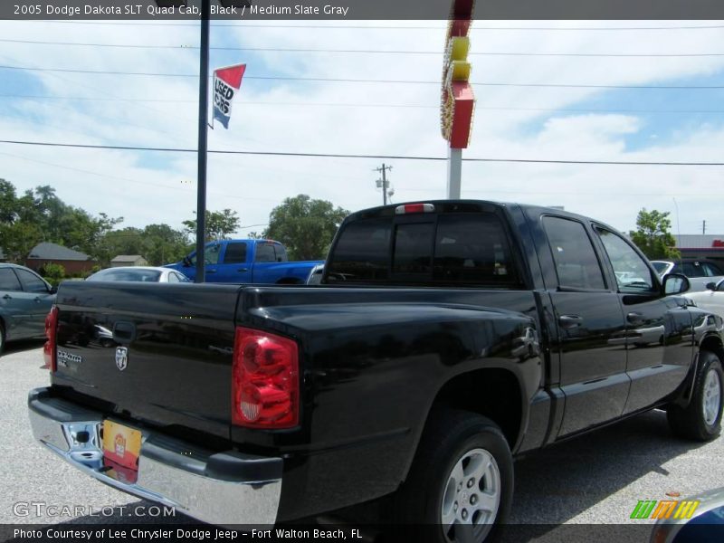 Black / Medium Slate Gray 2005 Dodge Dakota SLT Quad Cab